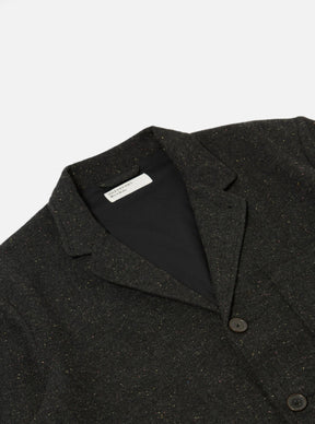 Salt 'n Pepper Tweed Three Button Jacket in Black
