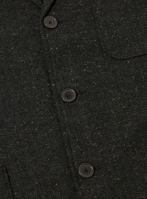 Salt 'n Pepper Tweed Three Button Jacket in Black