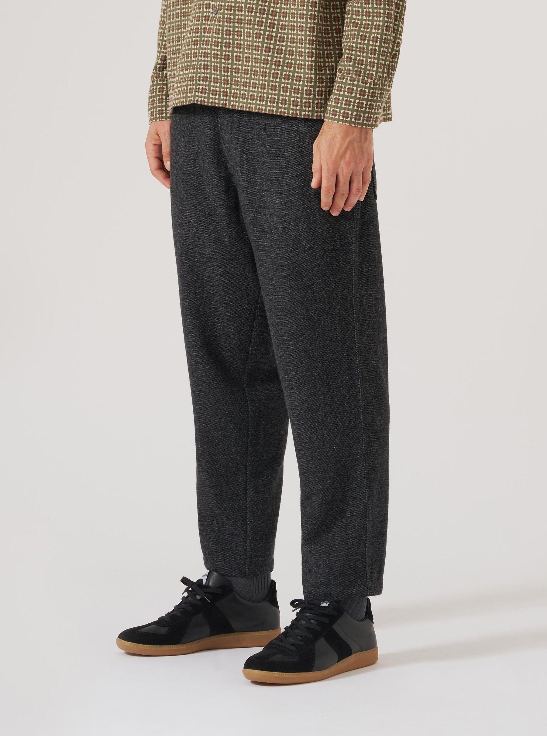 Anders Wool Upcycled Hi Water Trouser in Grey