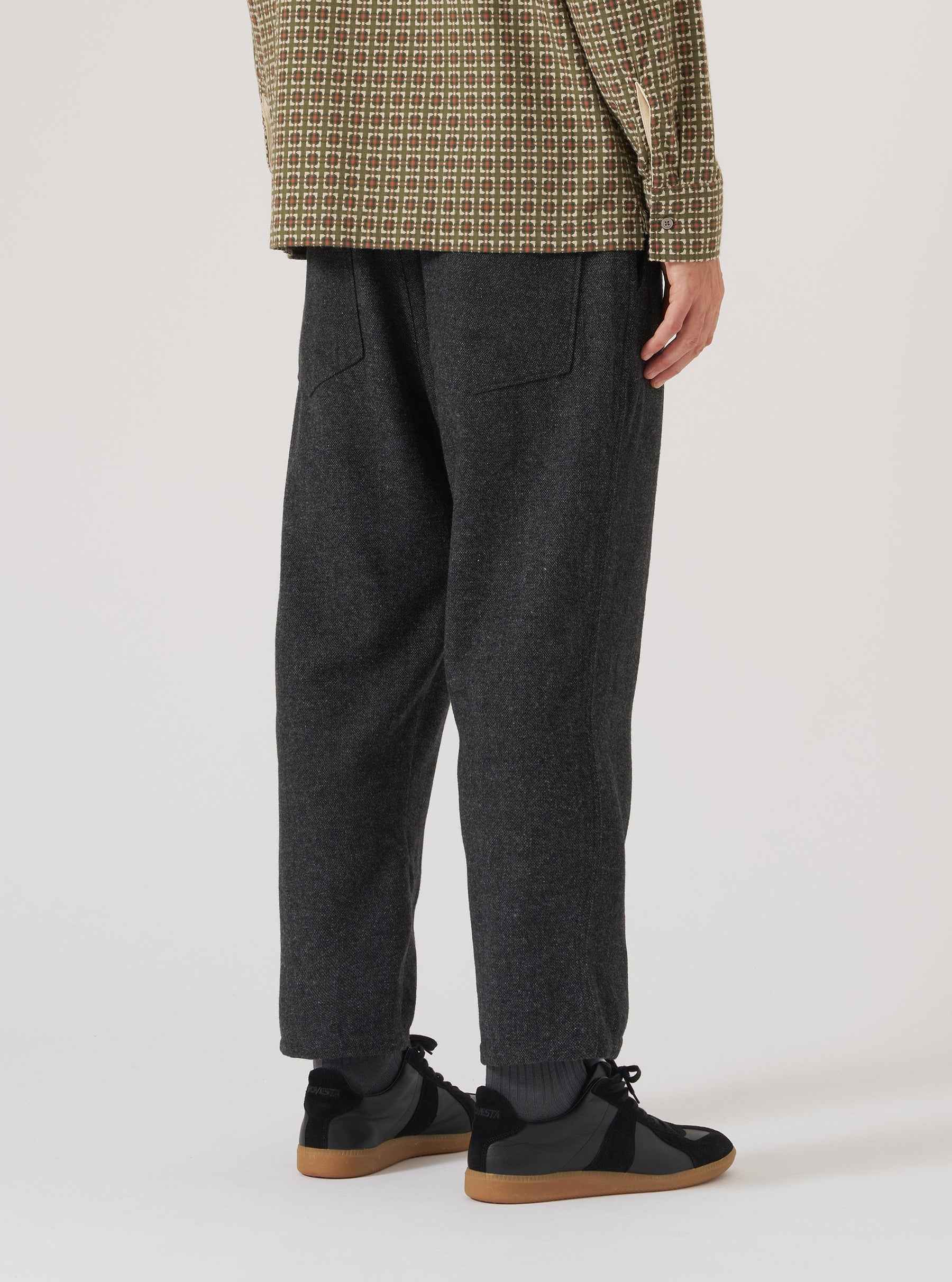 Anders Wool Upcycled Hi Water Trouser in Grey