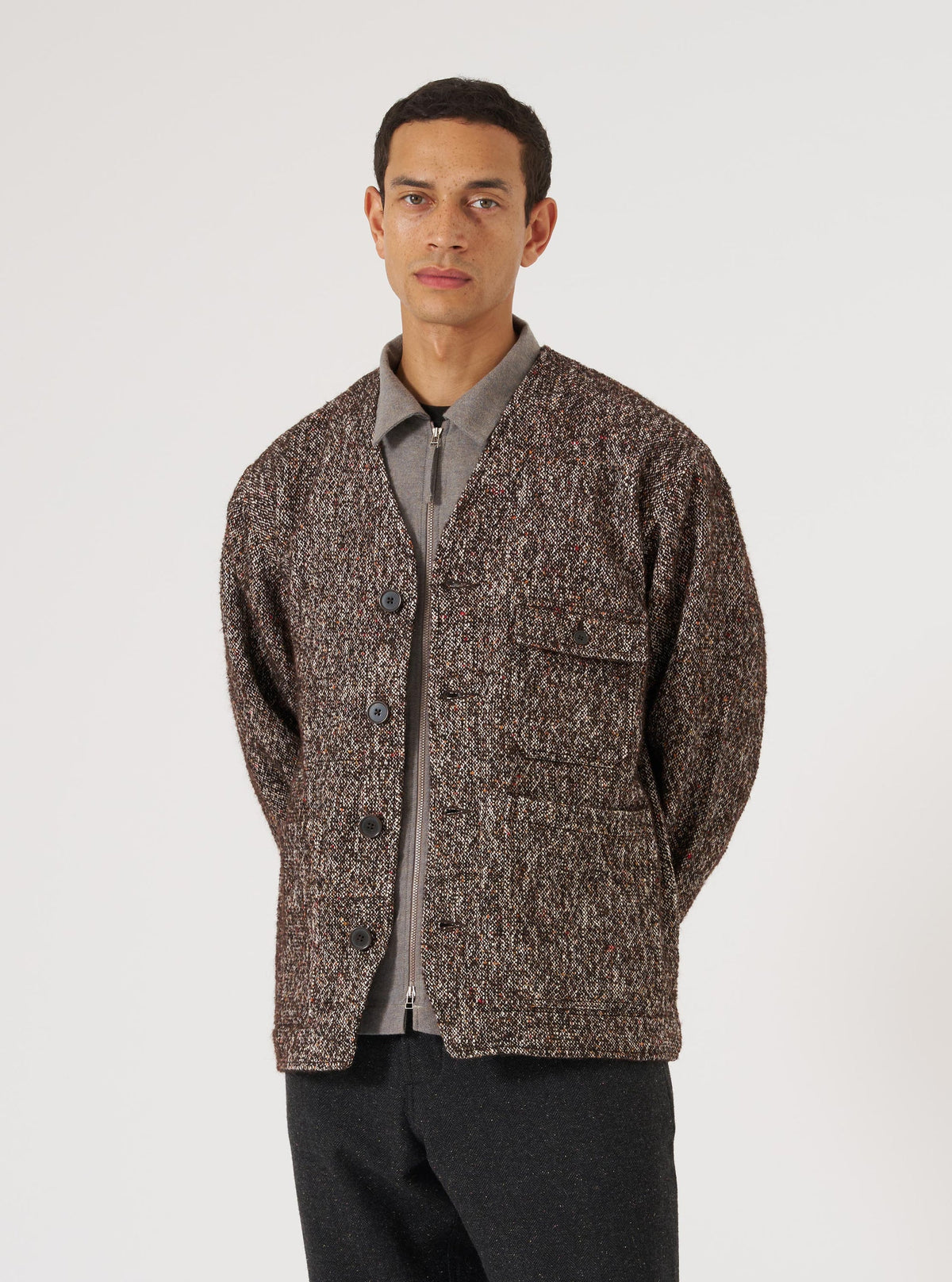 Sedona Tweed Cabin Jacket in Brown
