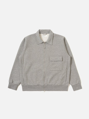 Recycled Cotton Blend Jersey Tyler Jacket in Grey Marl