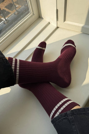 Extended Boyfriend Socks in Wood