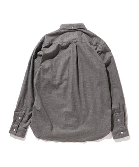 Button Down Flannel Shirt in Grey