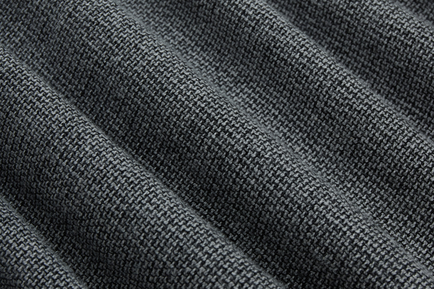 Loop Collar Shirt in Black Marled