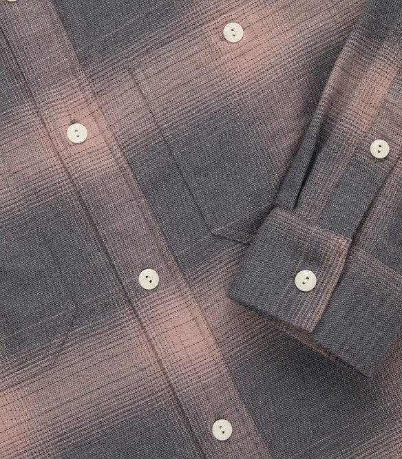 Utility Flannel in Mauve Ombre