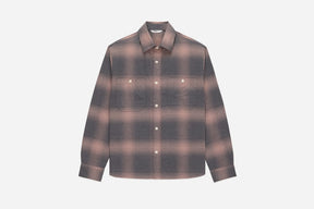 Utility Flannel in Mauve Ombre