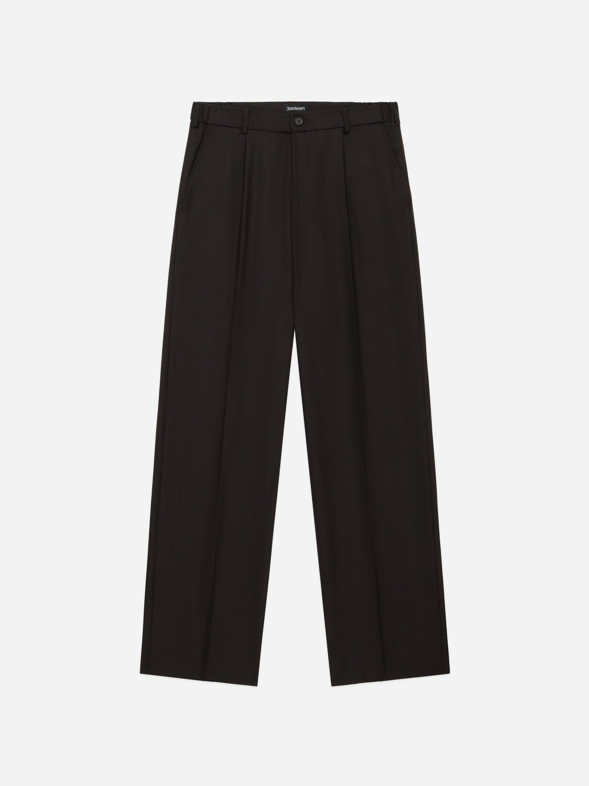 Pleated Trouser in Brown Wool Flannel