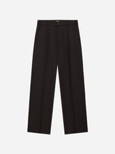 Pleated Trouser in Brown Wool Flannel