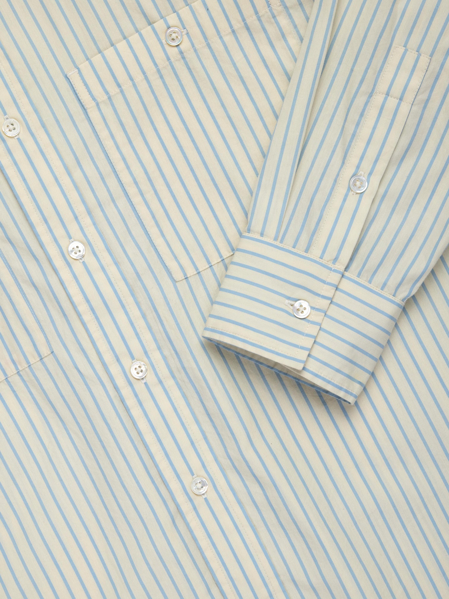 Commuter Shirt in Blue Ecru Stripe