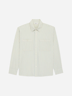 Commuter Shirt in Blue Ecru Stripe