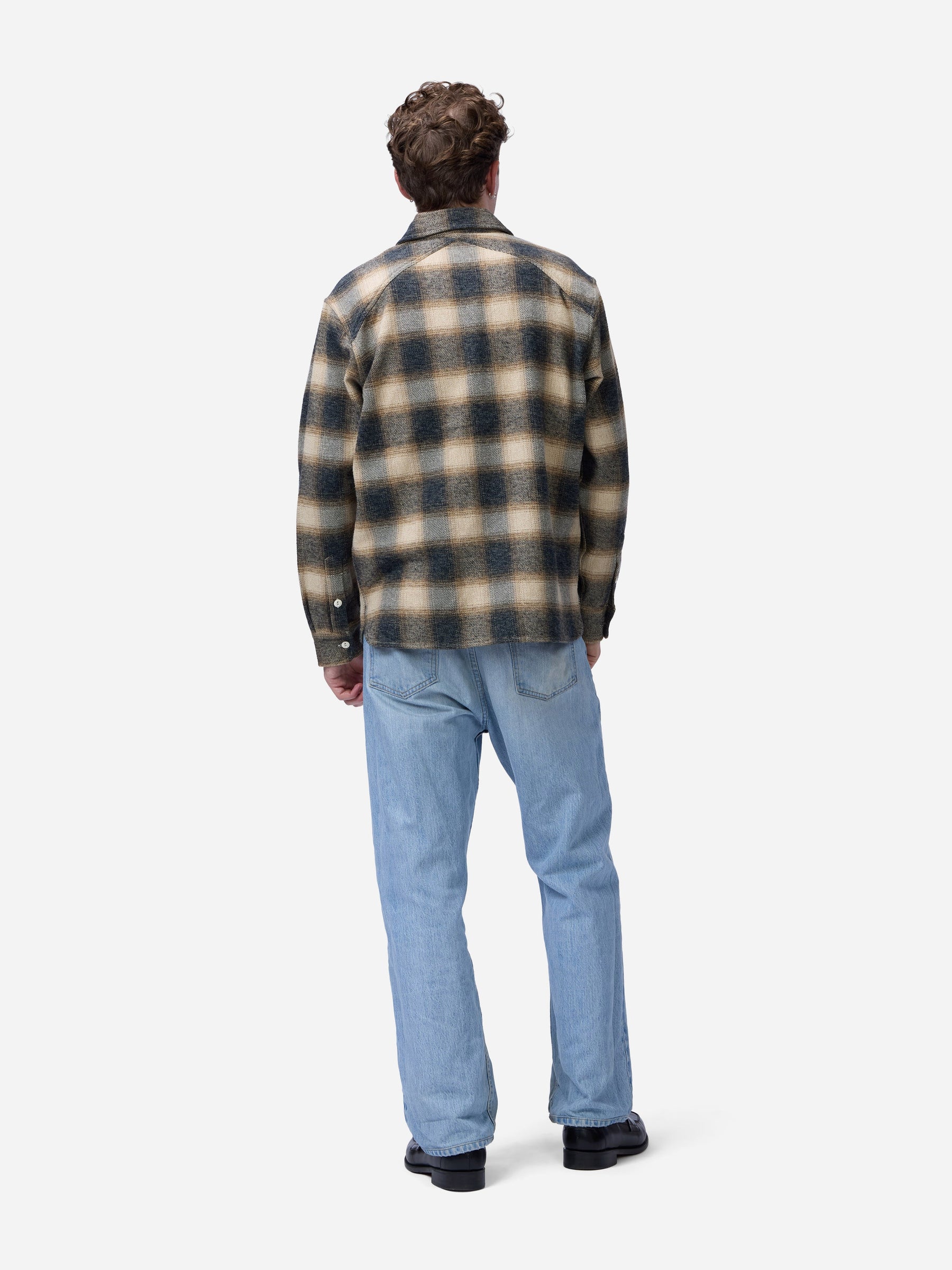 Crosscut Flannel in Brown / Ecru
