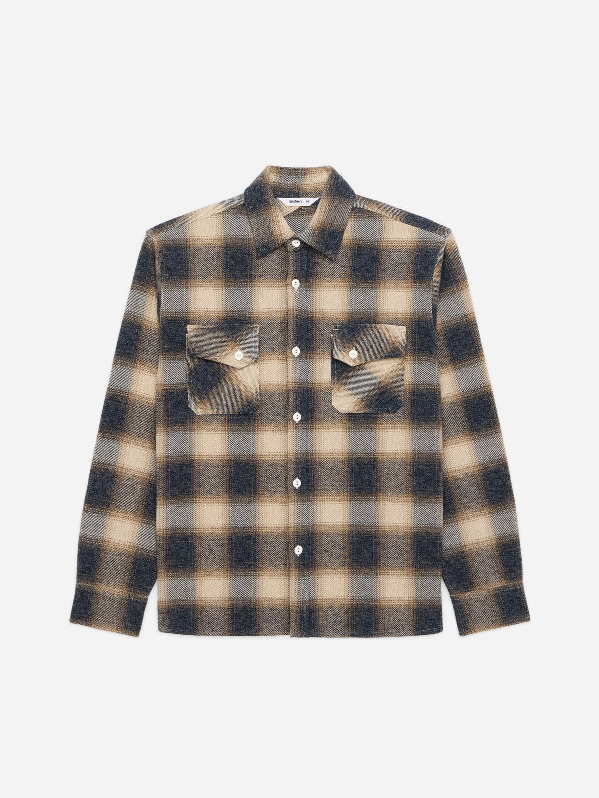 Crosscut Flannel in Brown / Ecru
