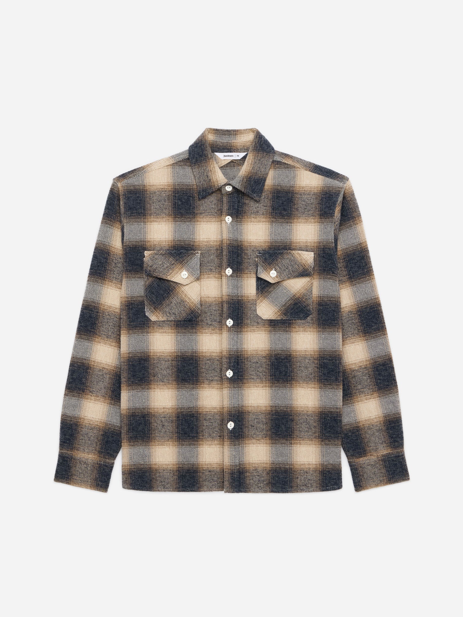 Crosscut Flannel in Brown / Ecru