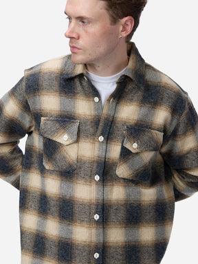 Crosscut Flannel in Brown / Ecru