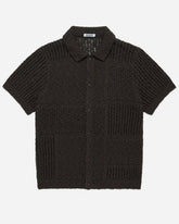 Short Sleeve Knit Shirt in Umber De Stijl