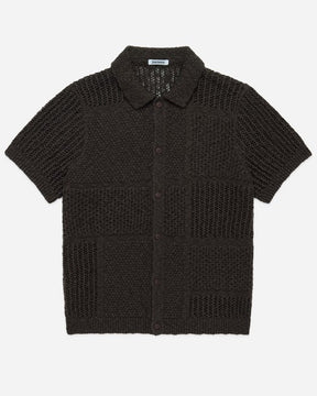 Short Sleeve Knit Shirt in Umber De Stijl