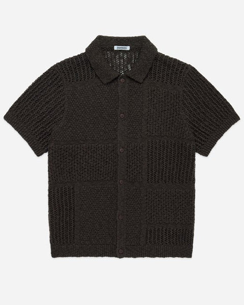 3Sixteen Short Sleeve Knit Shirt in Umber De Stijl : Homme Essentials