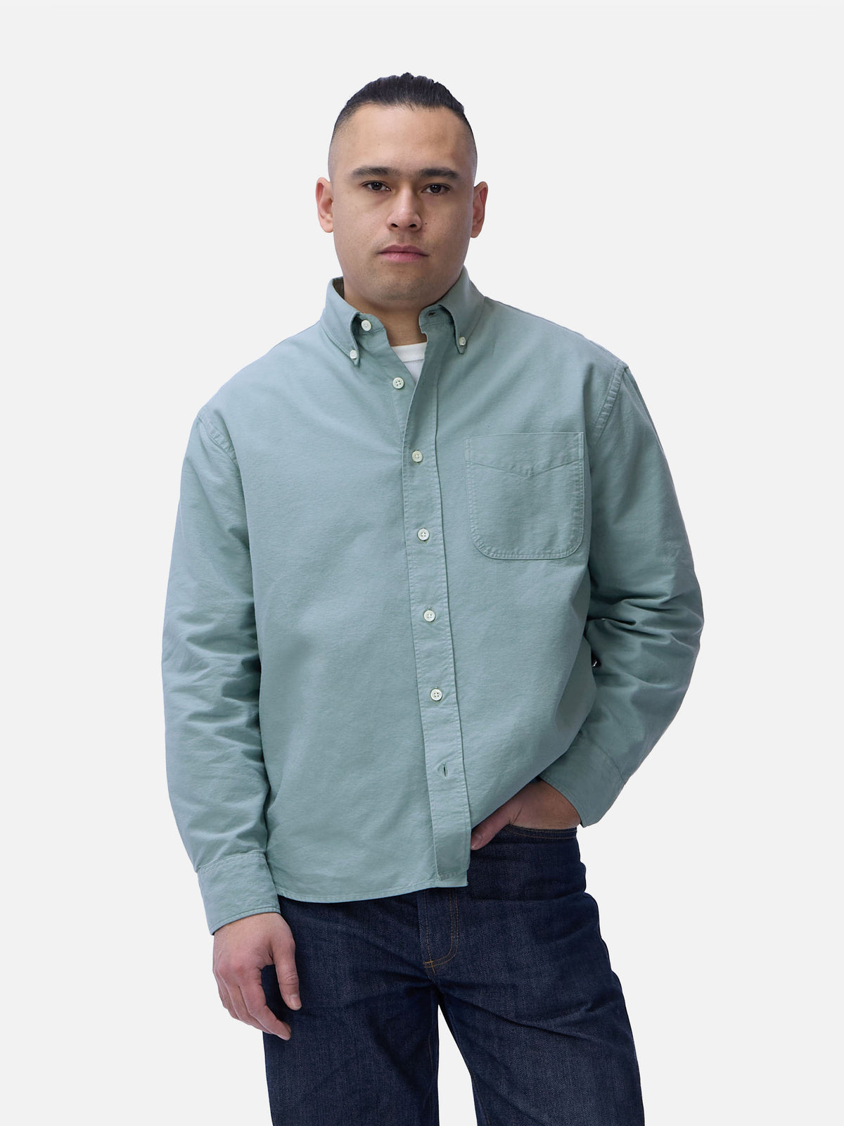 Big Oxford in Garment Dyed Eucalyptus