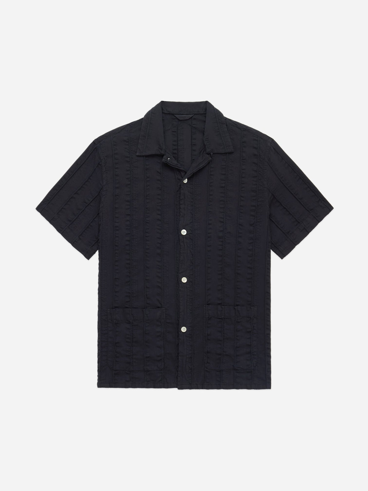 Cabana Shirt in Charcoal Rope Stripe
