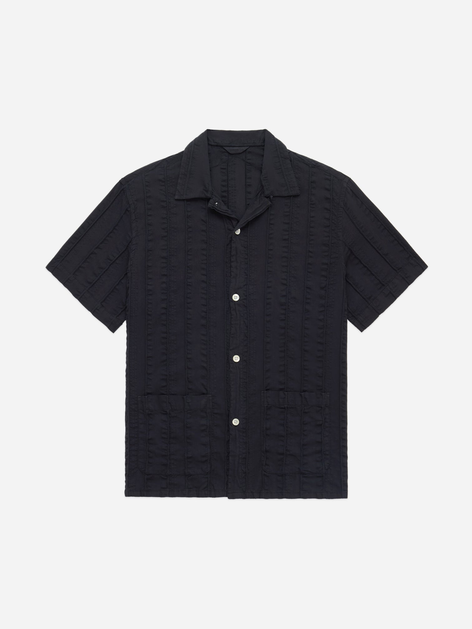 Cabana Shirt in Charcoal Rope Stripe