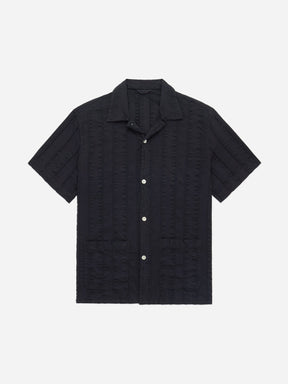 Cabana Shirt in Charcoal Rope Stripe