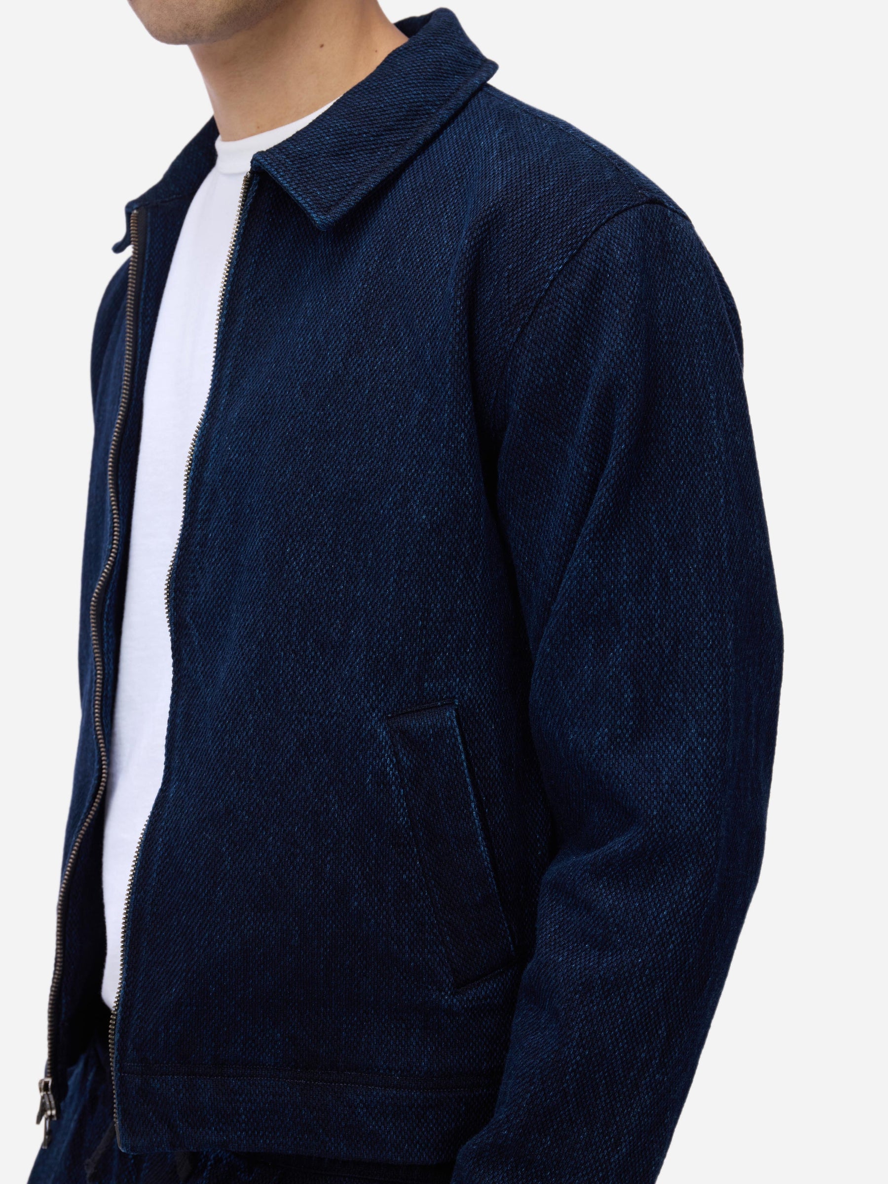 Club Jacket in Indigo Kendo Cloth