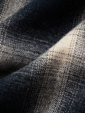 Crosscut Flannel in Black Ombre Plaid