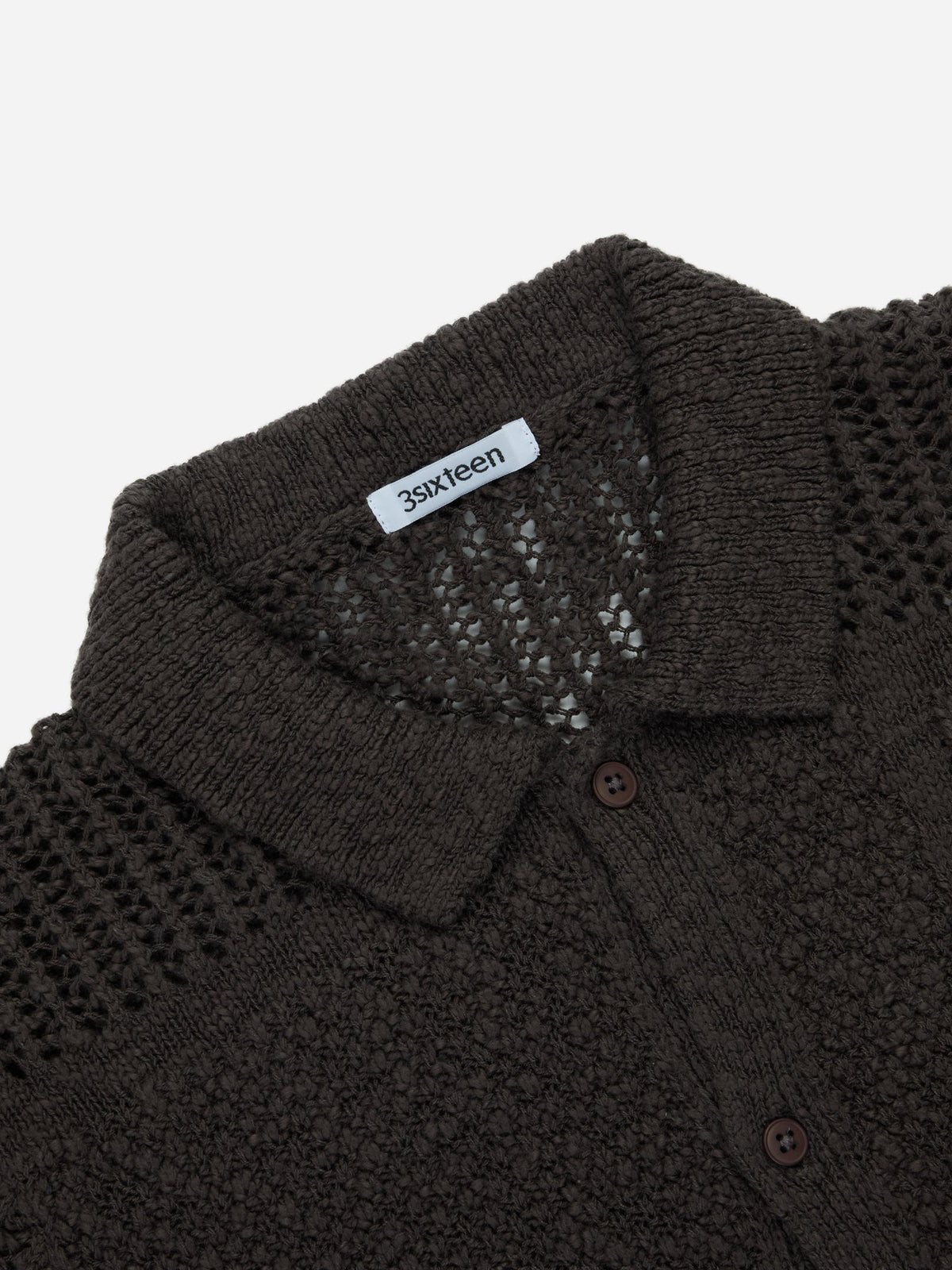 Short Sleeve Knit Shirt in Umber De Stijl