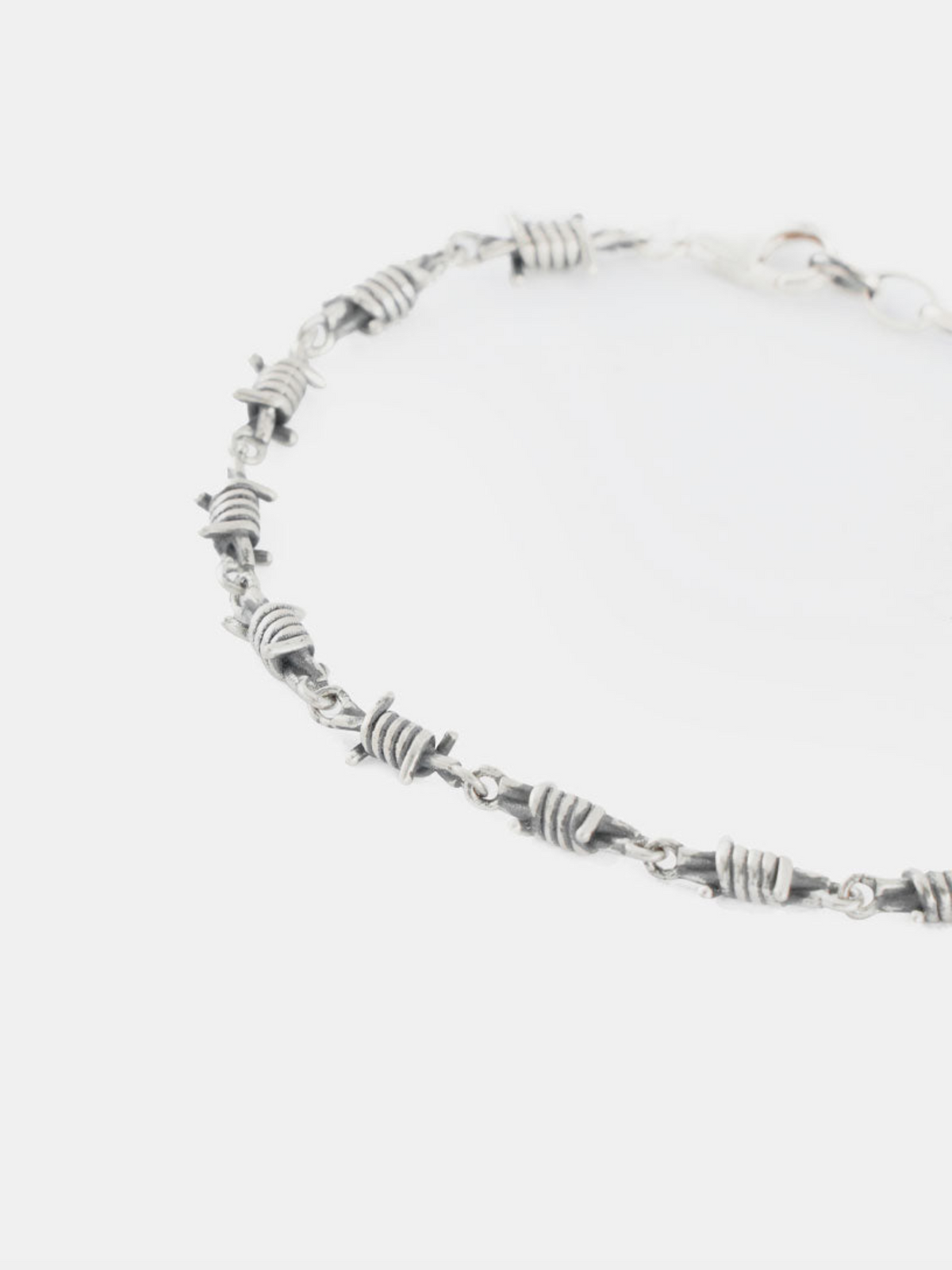 Silver Barbed Wire Bracelet