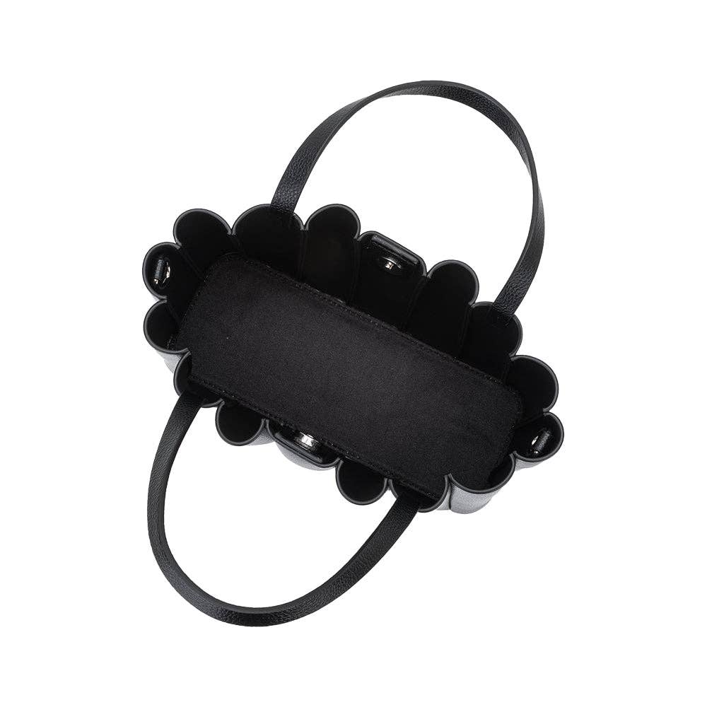 Adela Black Recycled Vegan Leather Tote Bag
