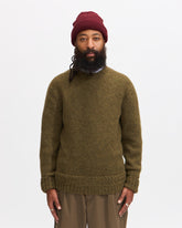 3sixteen Alpaca Crewneck in Forest Homme Essentials 