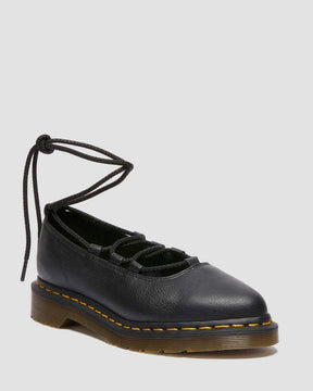 Elphie II Virginia Leather Ballet Flats in Black