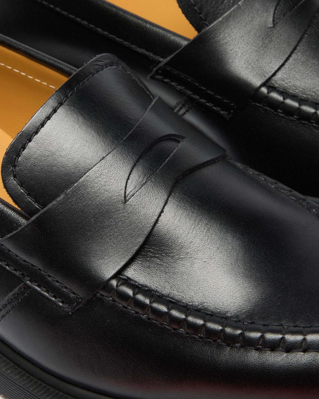 Delapre Made in England Penny Loafer in Black