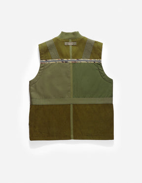 Tugihagi Patchwork Tobi Vest in Olive