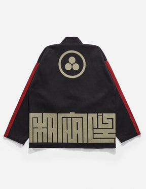 Hikeshi Embroidered Kimono in Black