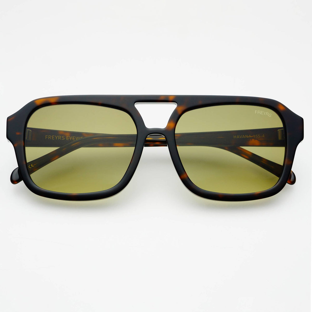 Havana Acetate Aviator Sunglasses in Dark Tortoise