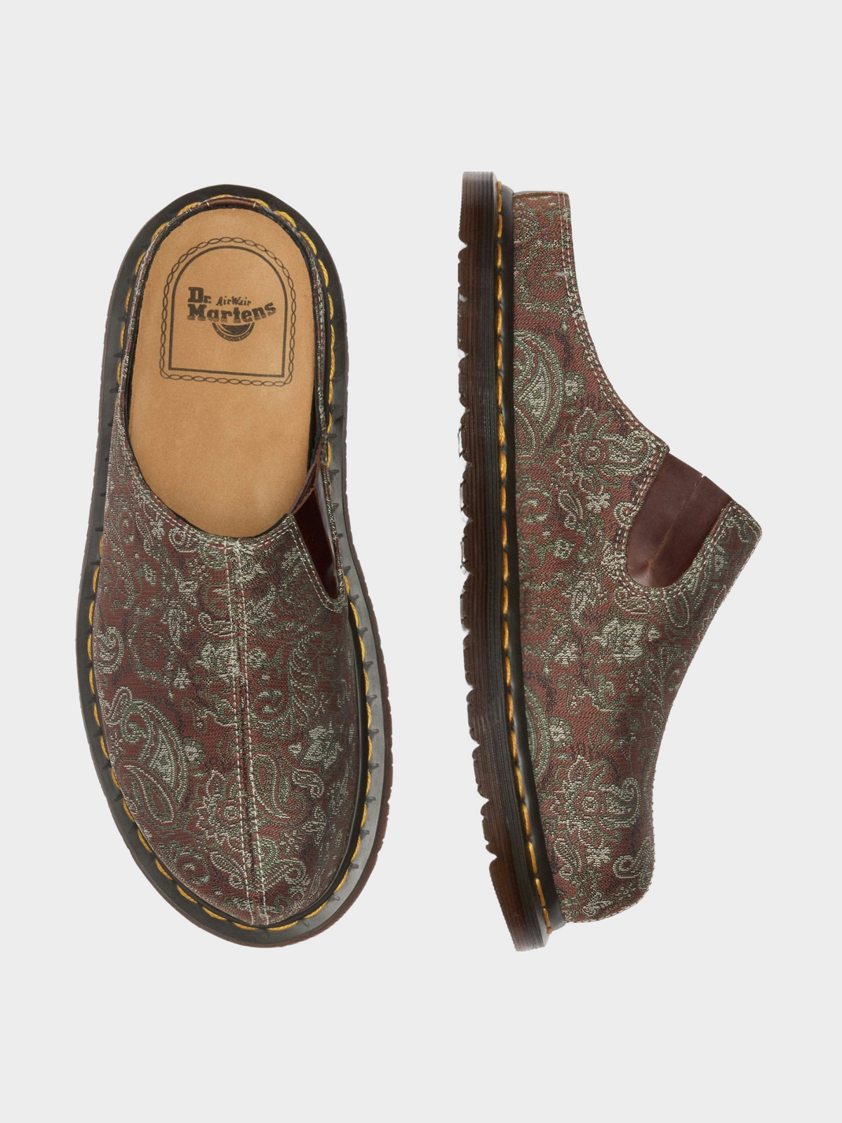 San Mule Jacquard Paisley in Russet Multi