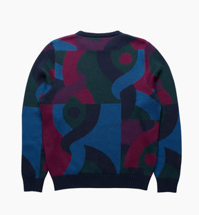 Knotted Knitted Pullover in Multi