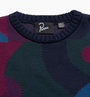 Knotted Knitted Pullover in Multi
