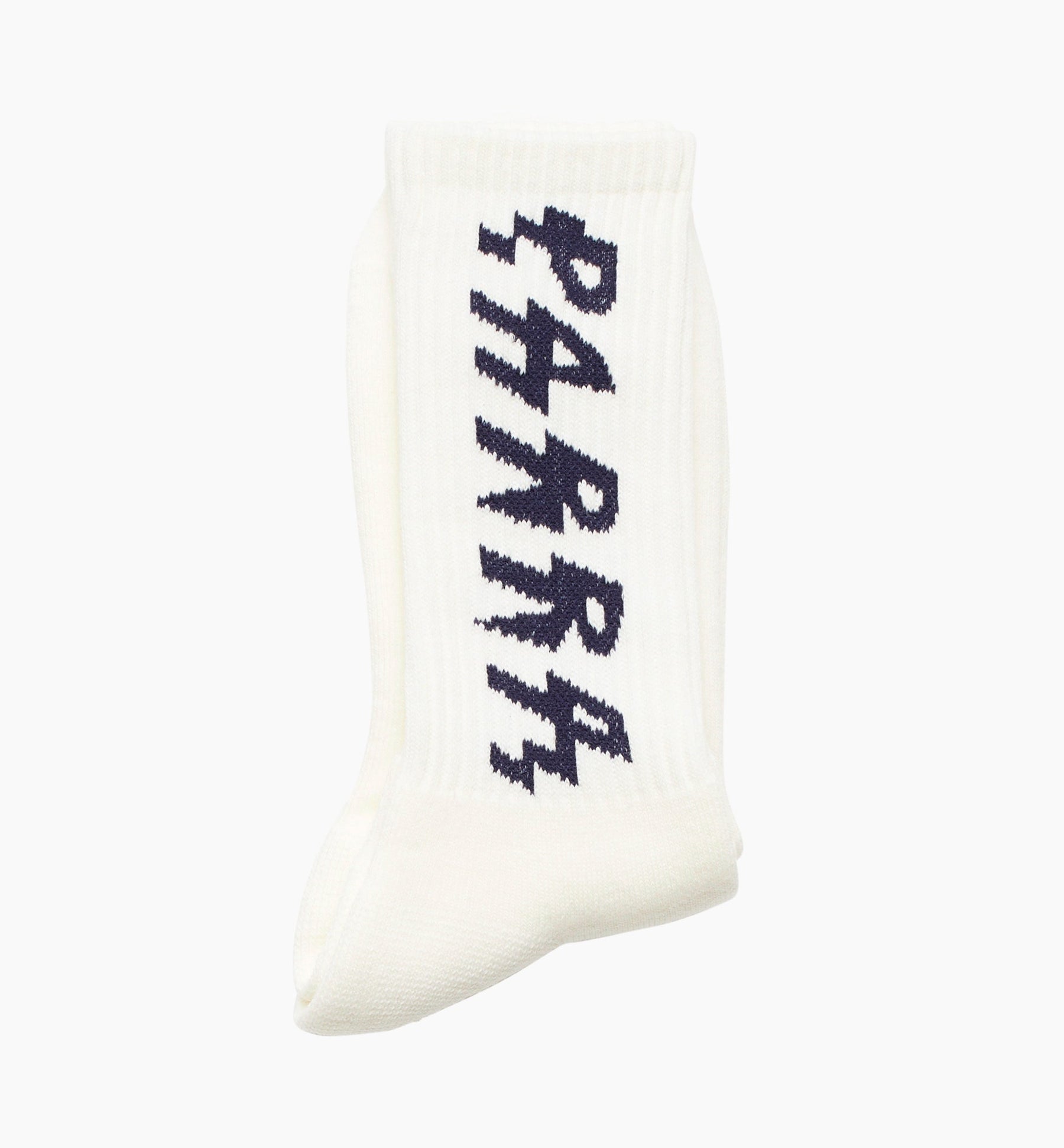 Spiked Logo Crew Socks in White