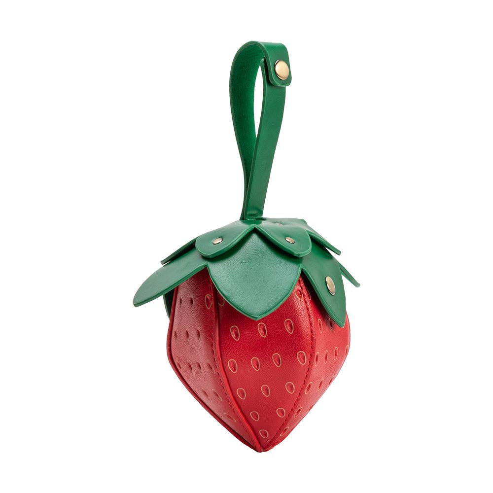 Strawberry Red Mini Vegan Leather Wristlet Pre-Order 3/10
