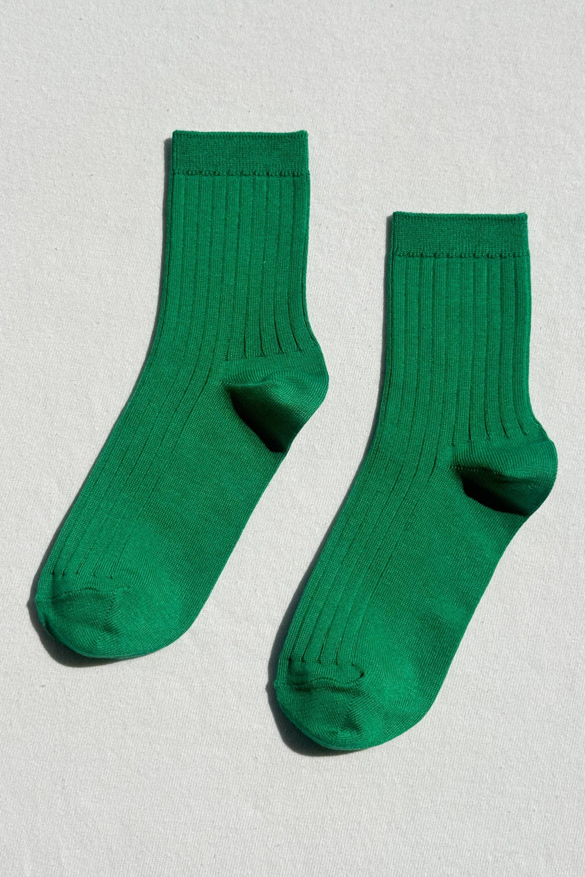 Her Socks in Kelly Green