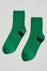 Her Socks in Kelly Green