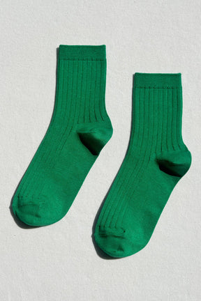 Her Socks in Kelly Green