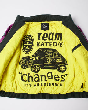 Owl Meets Rat Racing Jacket in Purple