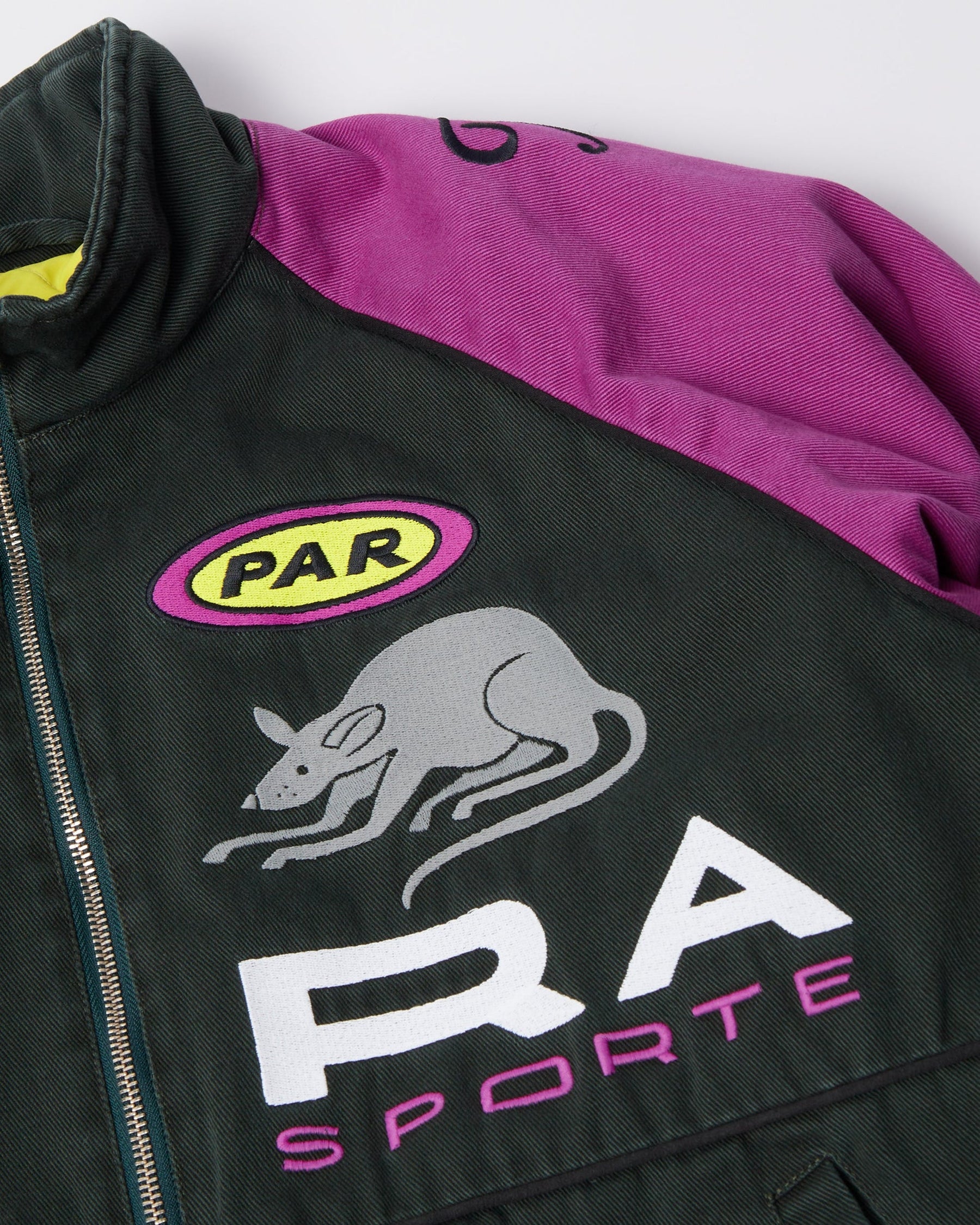 Owl Meets Rat Racing Jacket in Purple