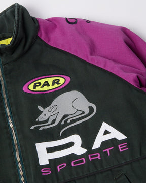 Owl Meets Rat Racing Jacket in Purple