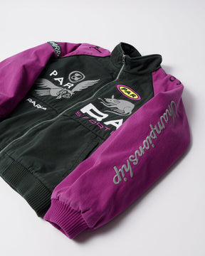 Owl Meets Rat Racing Jacket in Purple