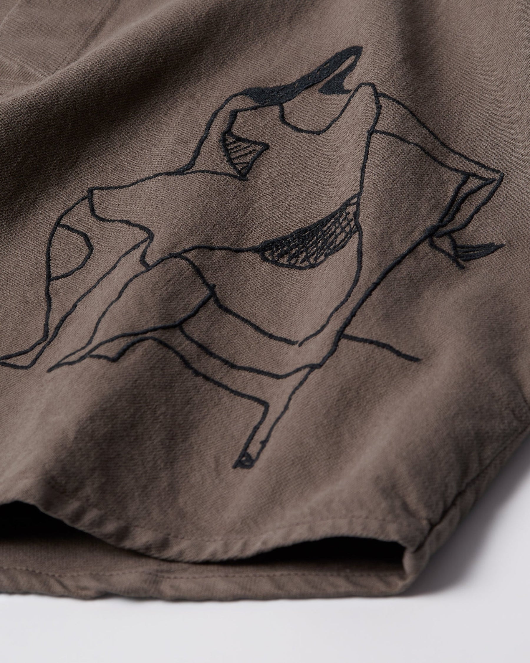 Crooked Face Short Sleeve Shirt in Brown